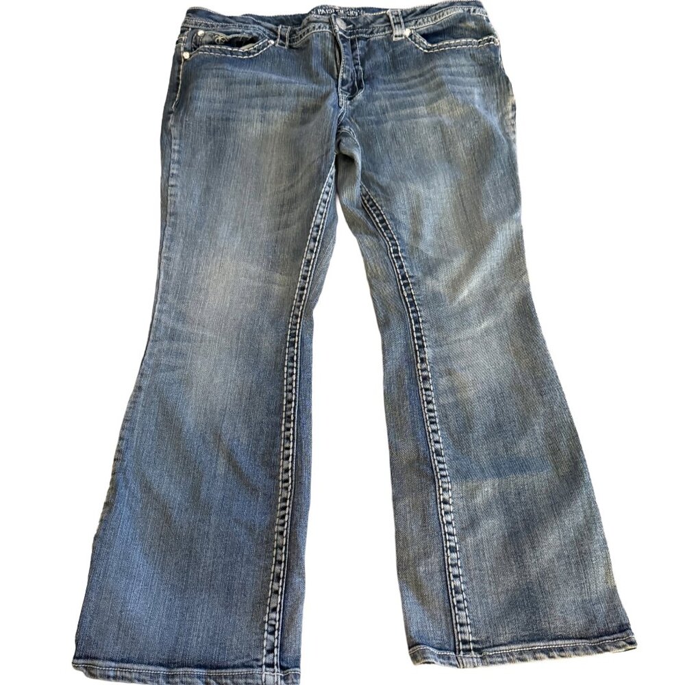 Paisley Sky Women's 16 Bootcut Medium Wash Blue Jeans